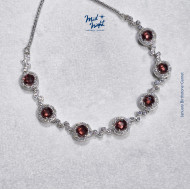 January Birthstone-Garnet Bubble Bracelet